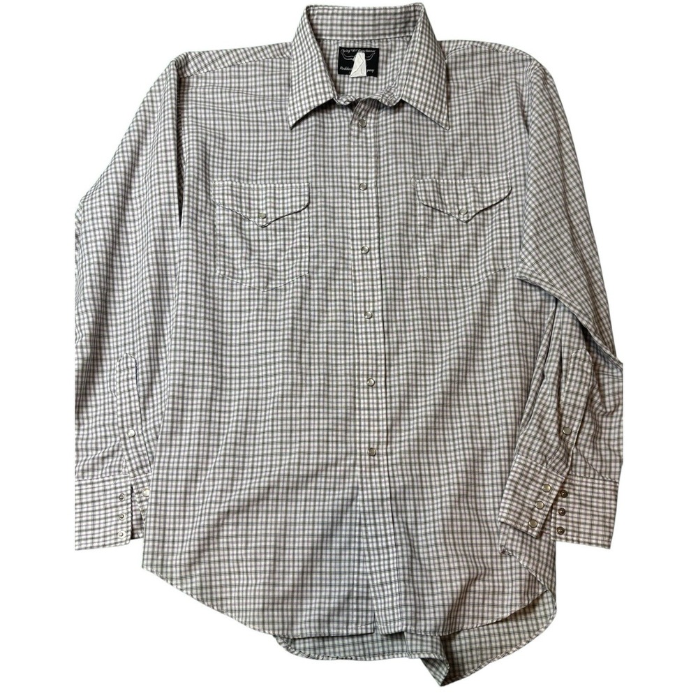 Flying R Ranchwear Shirt Mens XXL Vintage‎ Pearl Snap Western *SEE MEASUREMENTS*